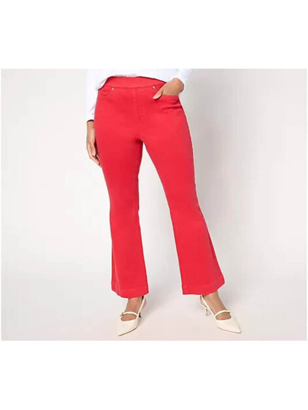 Isaac Mizrahi Live Regular True Denim Color Pull On Bootcut Jeans SIZE 2
